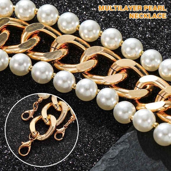 Women's Layered Chain Cuban Link Necklaces Chain Fashion Jewelry Stylish To Wear - Picture 4 of 7